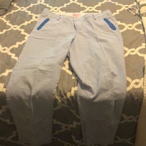 LILLY PULITZER striped pants light weight cropped